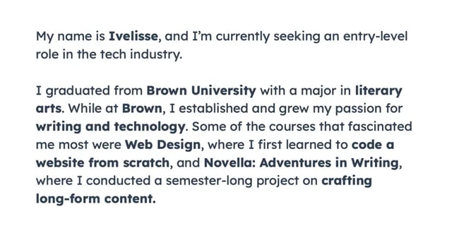 how to write a linkedin summary, recent graduate linkedin summary template